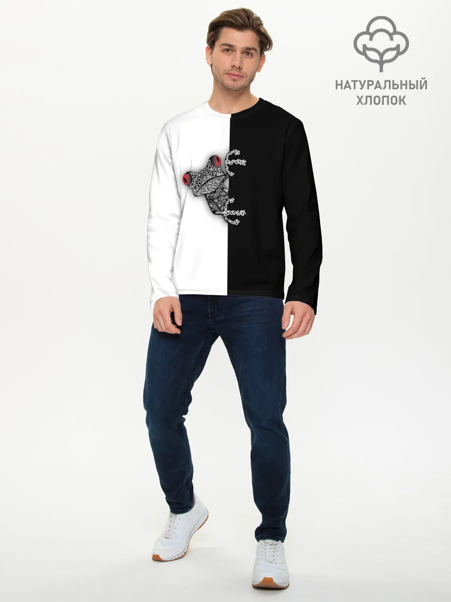 Мужской лонгслив базовый / Лягуха