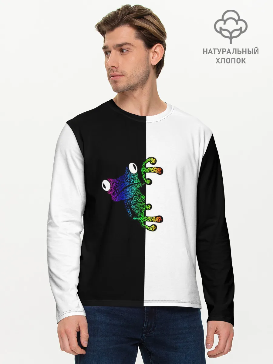 Мужской лонгслив базовый / Лягуха
