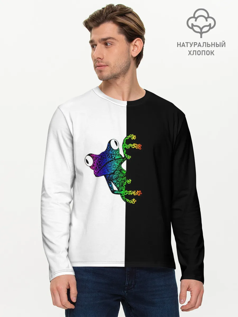 Мужской лонгслив базовый / Лягуха
