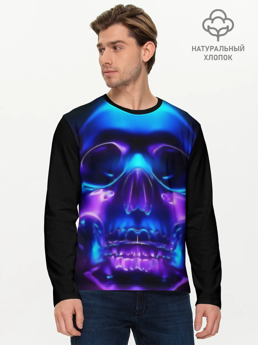 Мужской лонгслив базовый / Череп