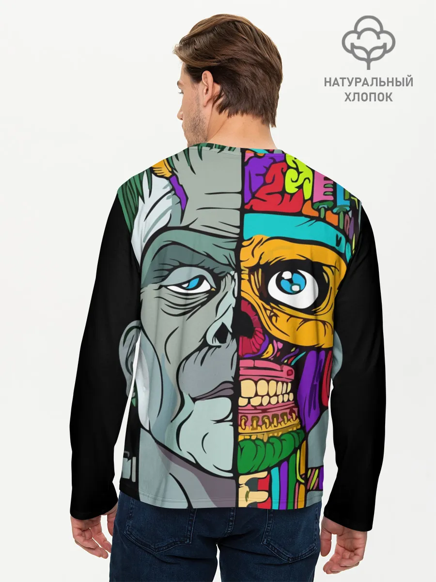 Мужской лонгслив базовый / Франкенштейн