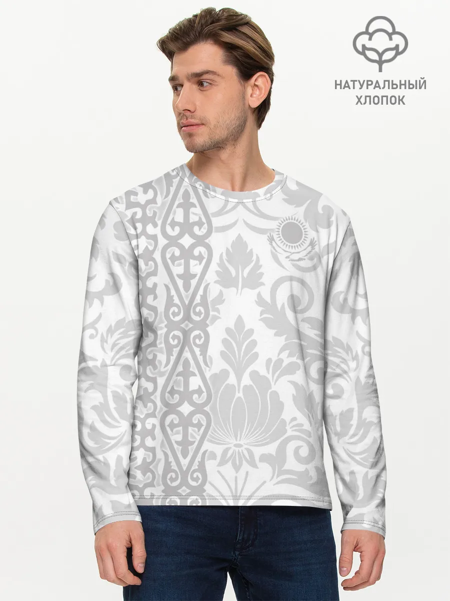 Мужской лонгслив базовый / Qazaqstan