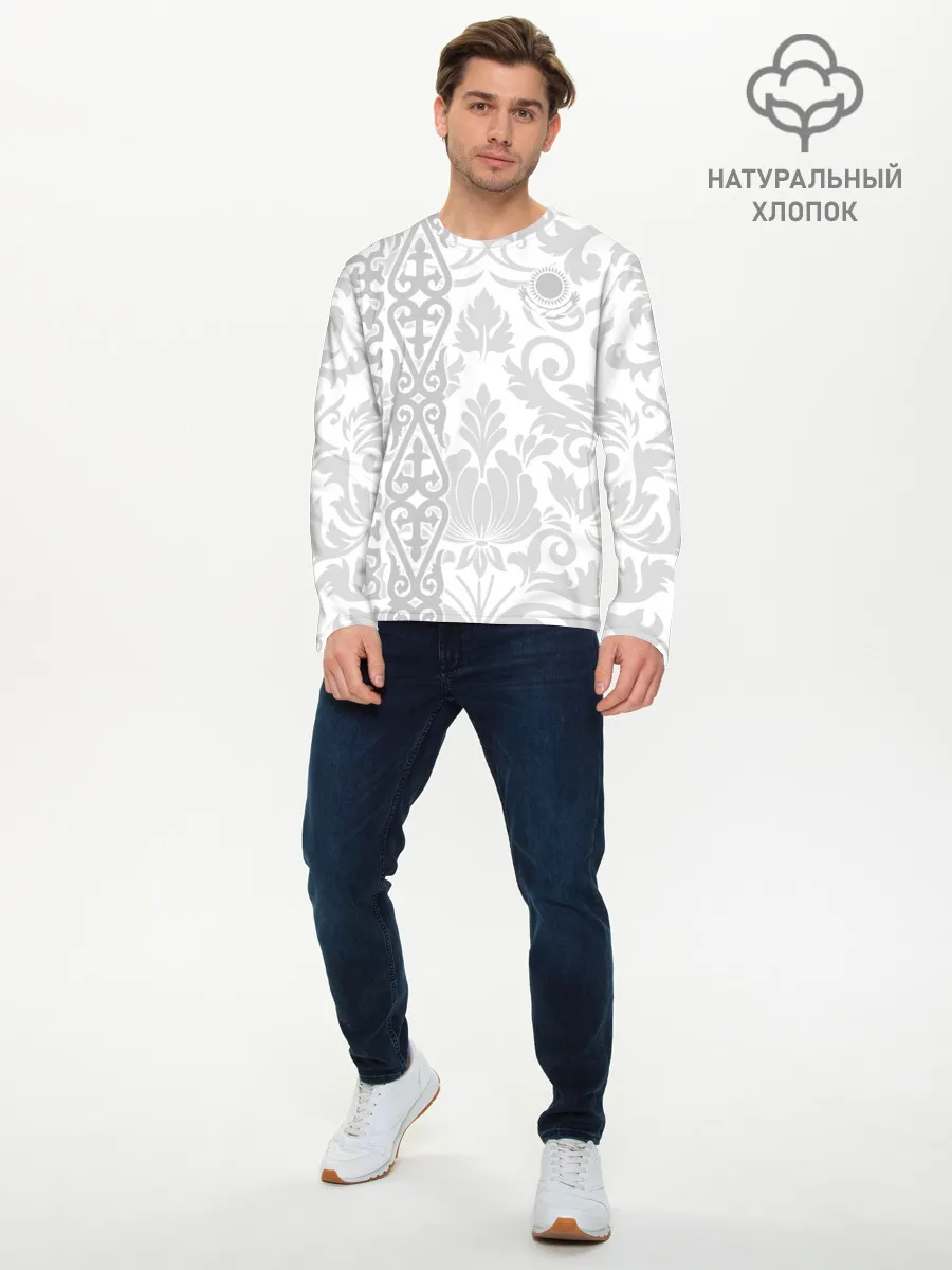 Мужской лонгслив базовый / Qazaqstan