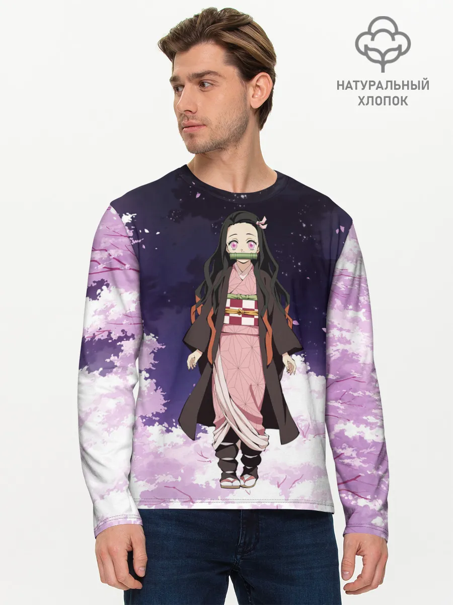 Мужской лонгслив базовый / Незуко