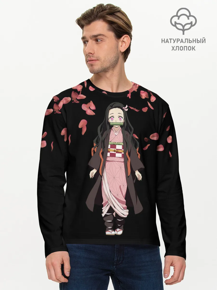 Мужской лонгслив базовый / Незуко