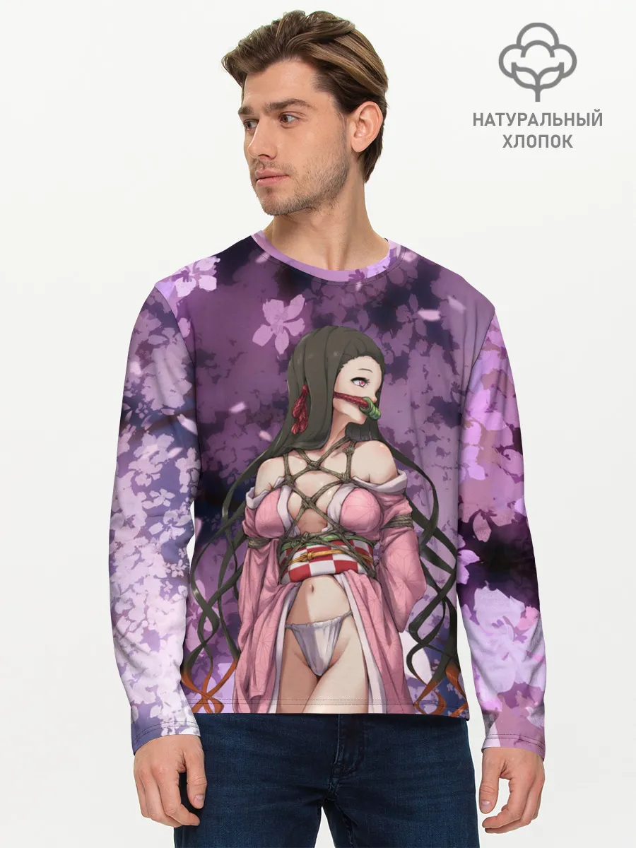 Мужской лонгслив базовый / Незуко