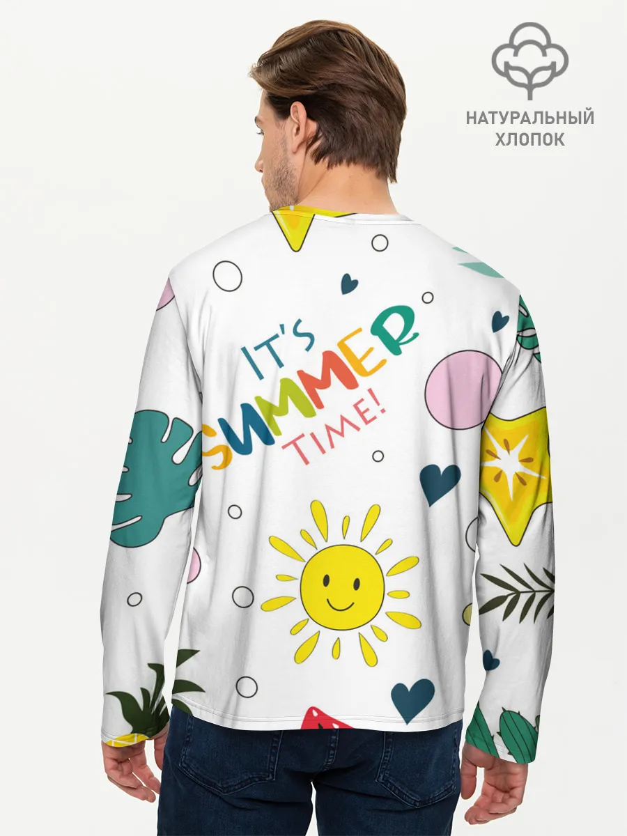 Мужской лонгслив базовый / summer time