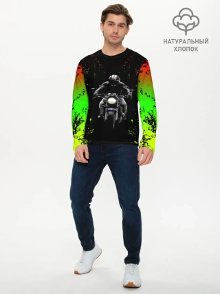 Мужской лонгслив базовый / МОТОЦИКЛЫ