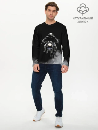 Мужской лонгслив базовый / МОТОЦИКЛЫ