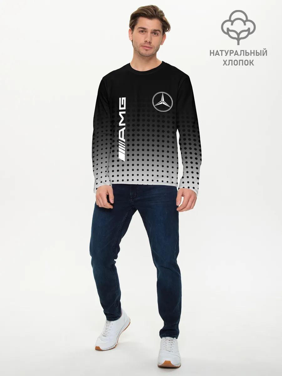 Мужской лонгслив базовый / Mercedes-Benz