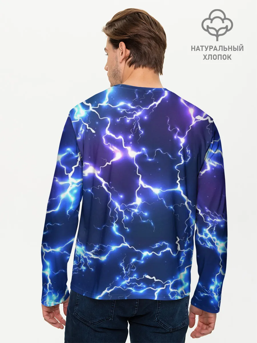 Мужской лонгслив базовый / Фортнайт | Молнии