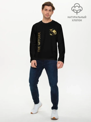 Мужской лонгслив базовый / The Witcher Gold