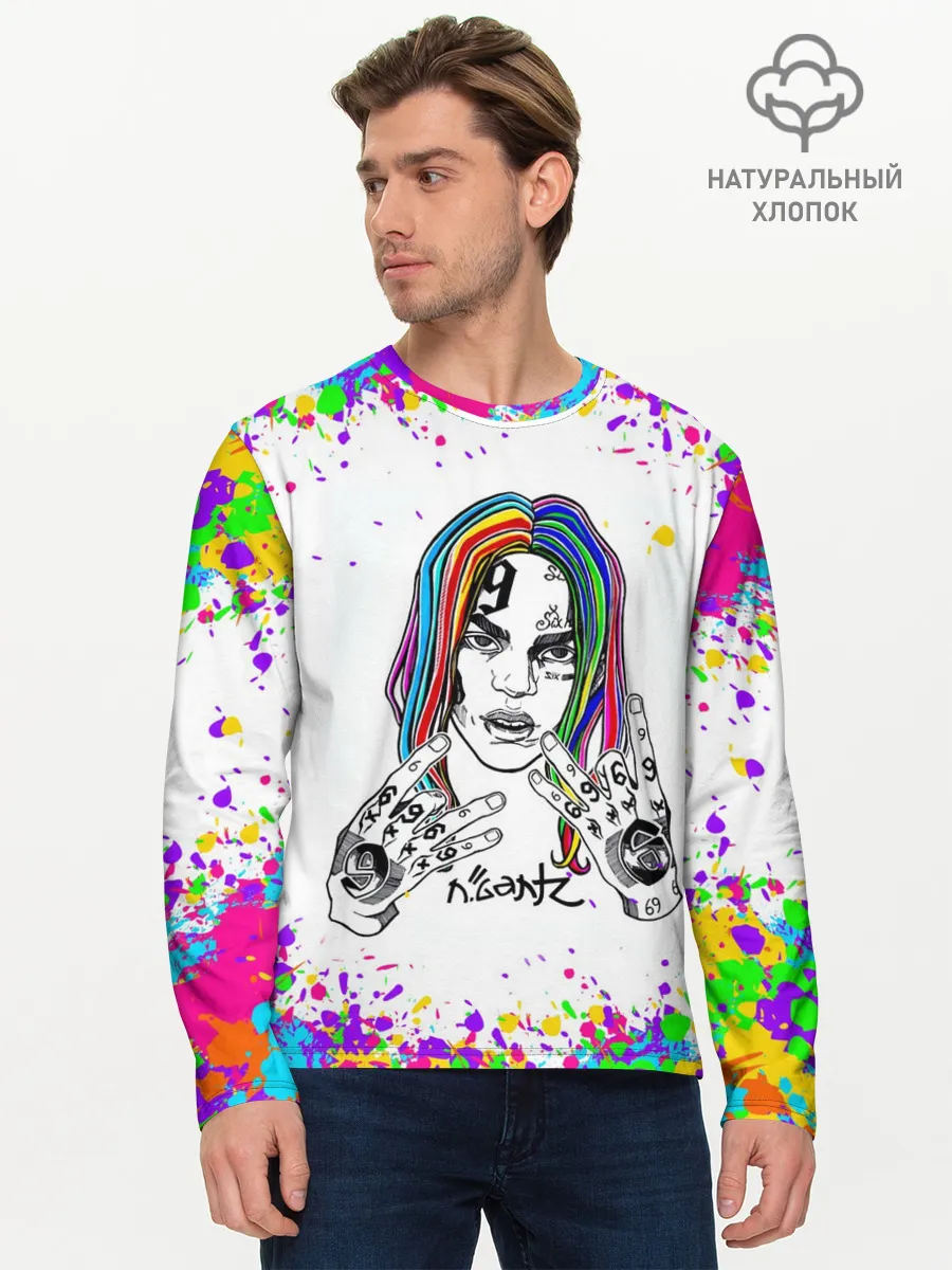 Мужской лонгслив базовый / Такеши 6ix9ine