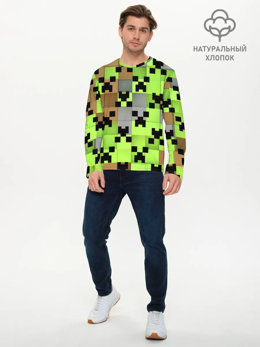 Мужской лонгслив базовый / Minecraft.