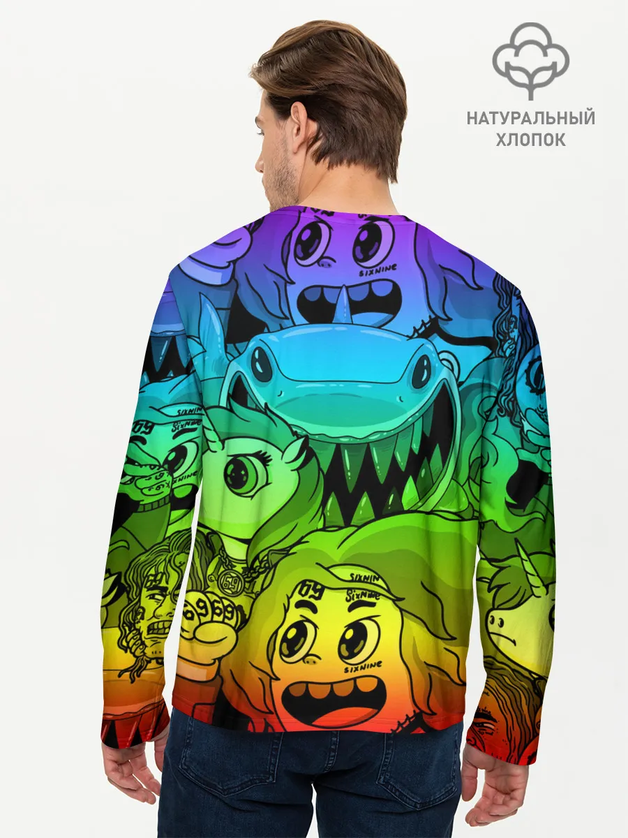 Мужской лонгслив базовый / 6IX9INE