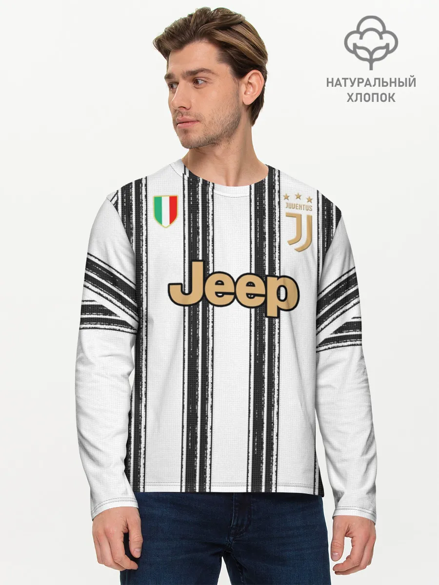Мужской лонгслив базовый / Juventus home 20-21