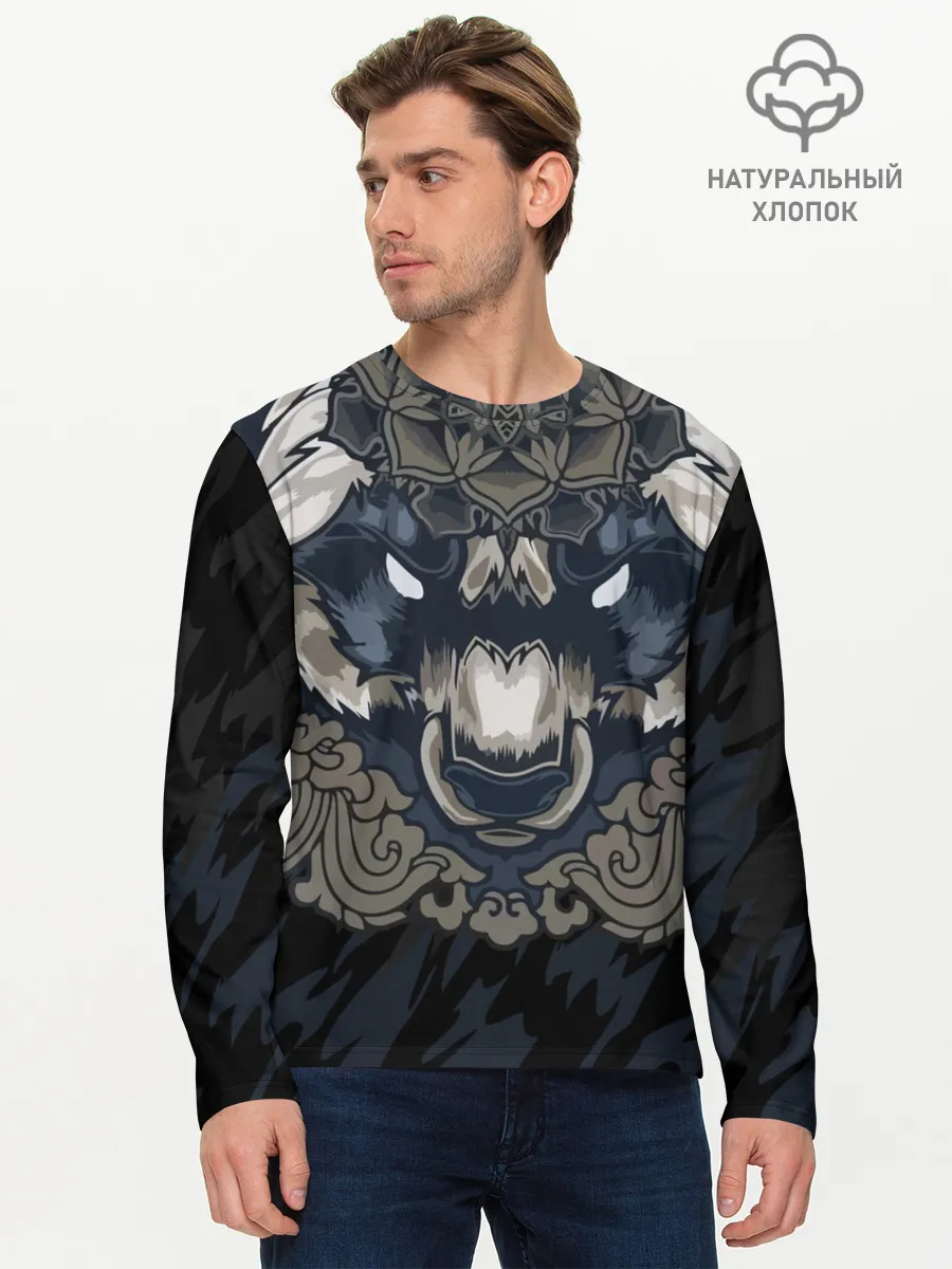 Мужской лонгслив базовый / Зверь