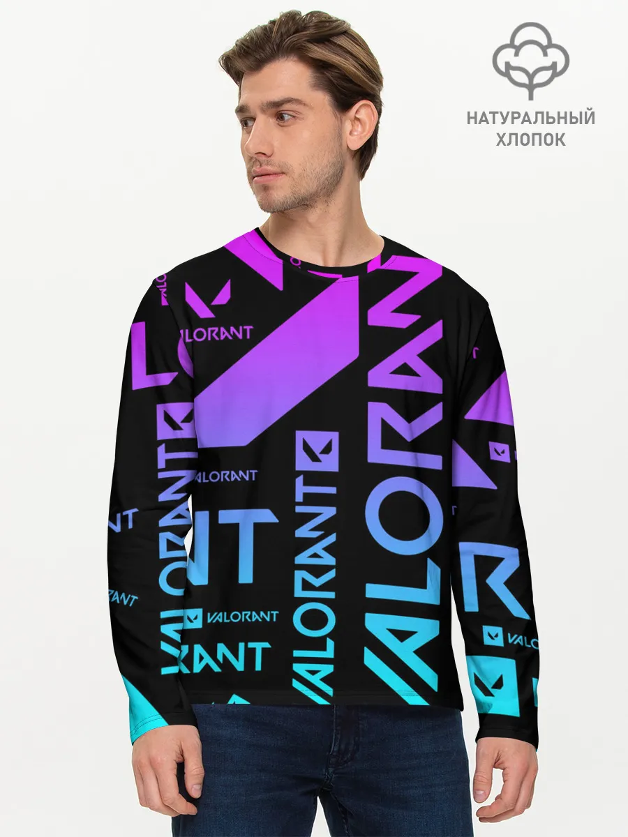 Мужской лонгслив базовый / Valorant