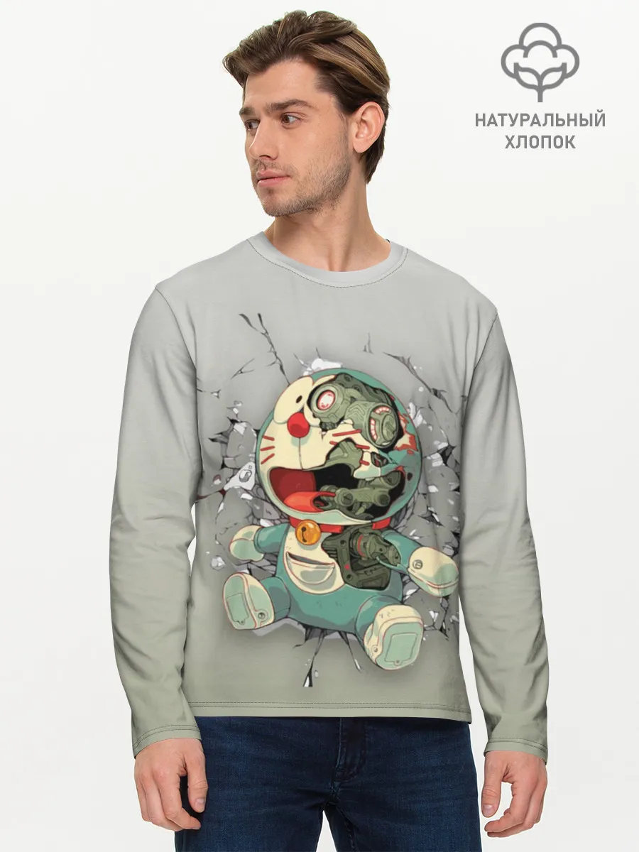 Мужской лонгслив базовый / Doraeman