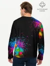 Мужской лонгслив базовый / Брызги красок