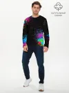 Мужской лонгслив базовый / Брызги красок