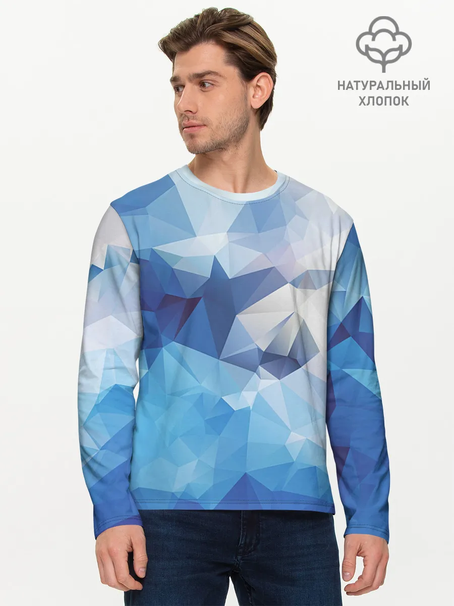 Мужской лонгслив базовый / Абстракция