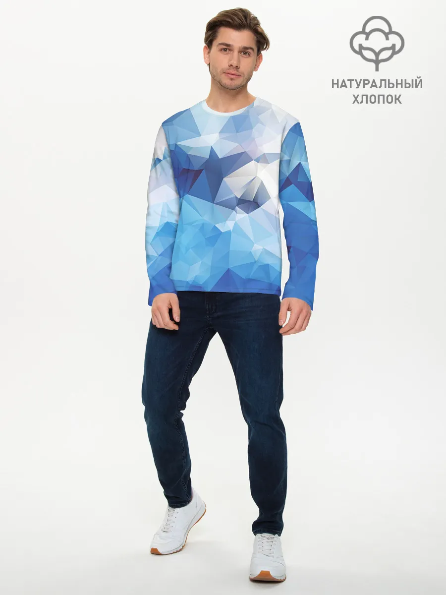 Мужской лонгслив базовый / Абстракция