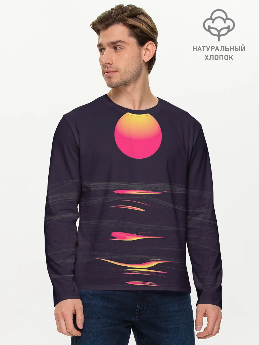 Мужской лонгслив базовый / Абстракция