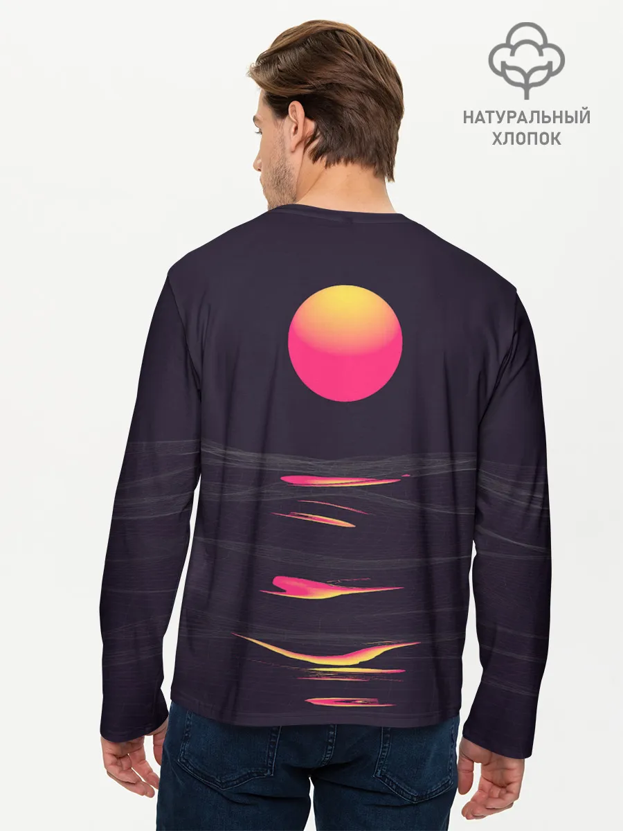 Мужской лонгслив базовый / Абстракция