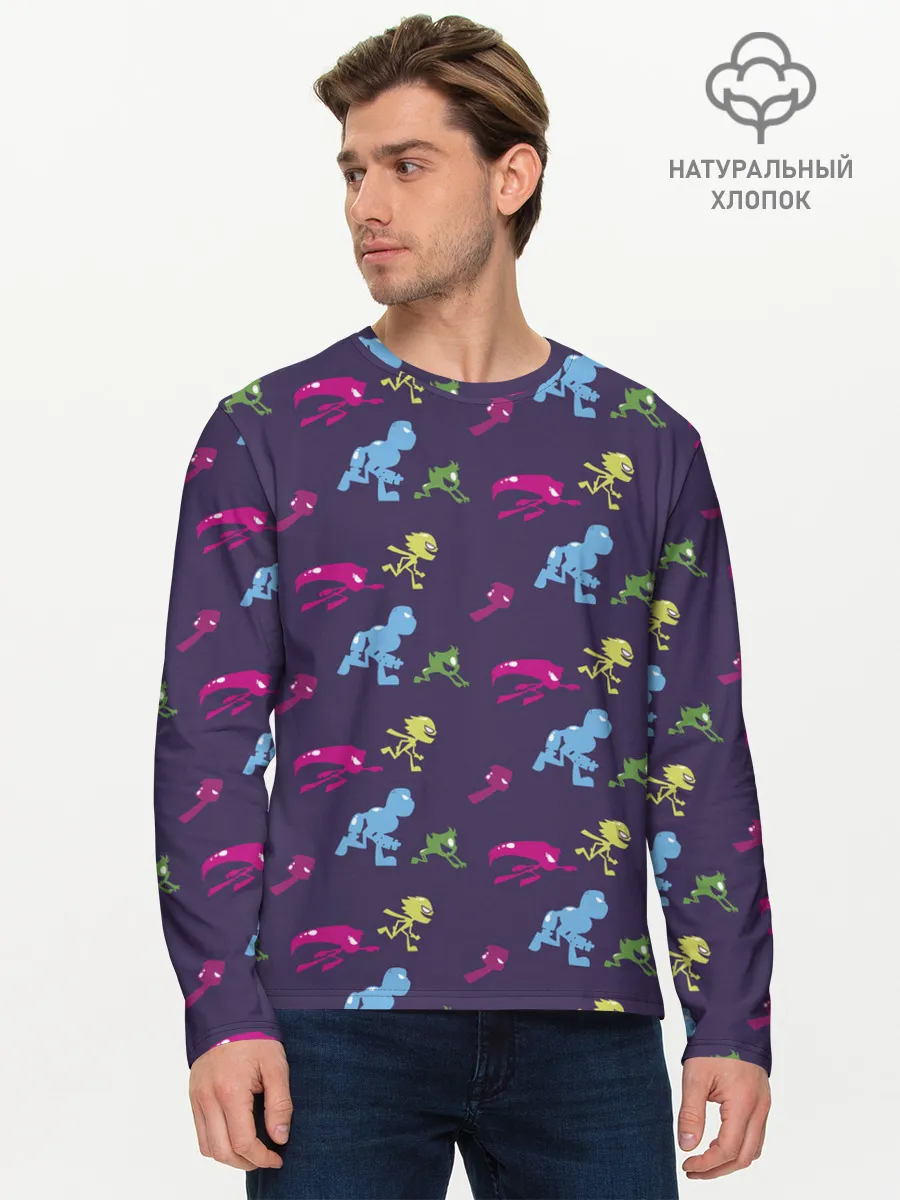 Мужской лонгслив базовый / Юные титаны