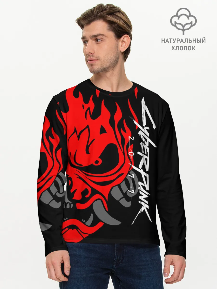 Мужской лонгслив базовый / CYBERPUNK 2077 SAMURAI | САМУРАЙ