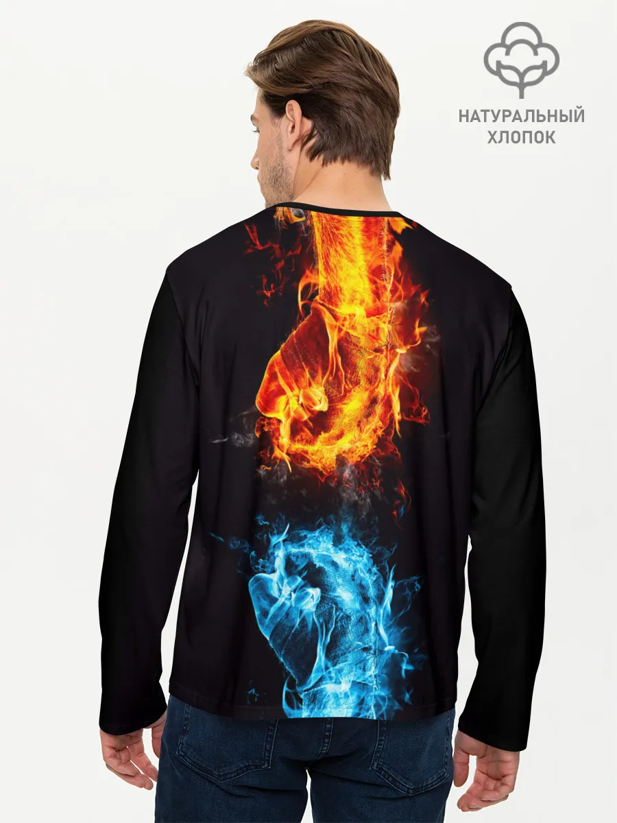 Мужской лонгслив базовый / Огонь и Вода