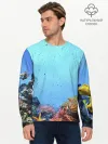 Мужской лонгслив базовый / Подводный мир