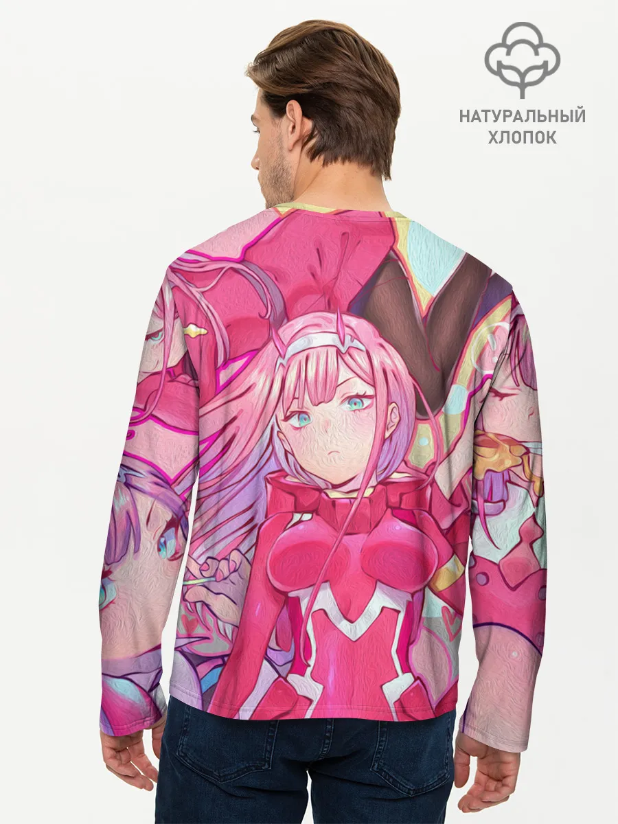 Мужской лонгслив базовый / ноль два разная