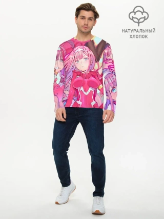 Мужской лонгслив базовый / ноль два разная