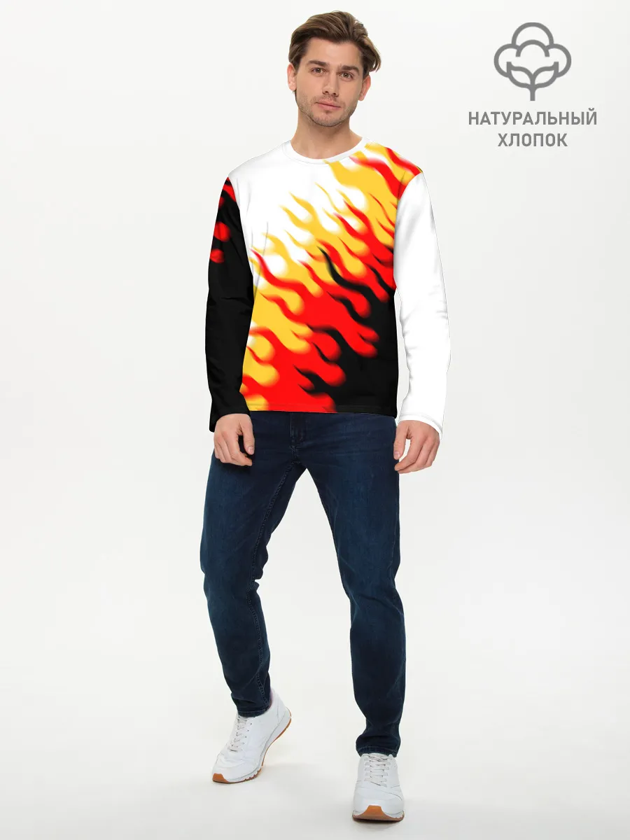 Мужской лонгслив базовый / ОГОНЬ.