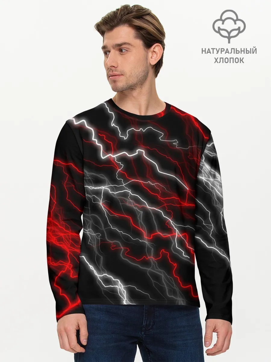 Мужской лонгслив базовый / МОЛНИЯ.