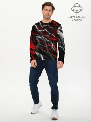 Мужской лонгслив базовый / МОЛНИЯ.