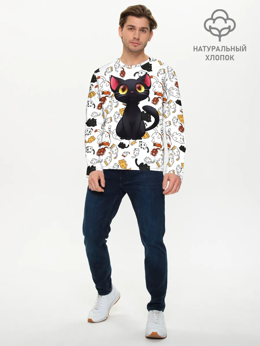 Мужской лонгслив базовый / Котэ | Котята