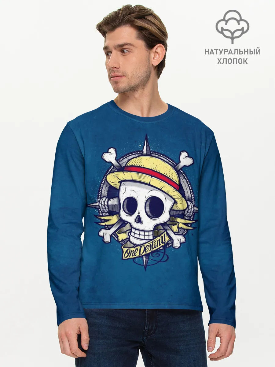 Мужской лонгслив базовый / Straw hat pirates