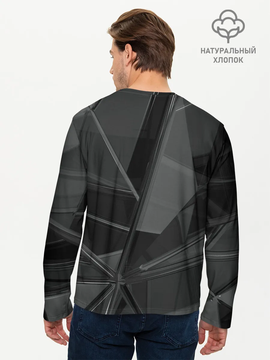 Мужской лонгслив базовый / Stone | Black