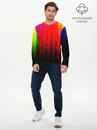 Мужской лонгслив базовый / АБСТРАКТНЫЕ КРАСКИ
