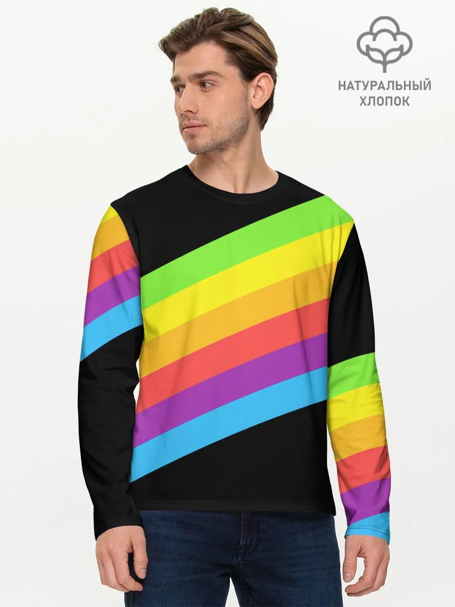 Мужской лонгслив базовый / НЕОНОВЫЕ ЛИНИИ