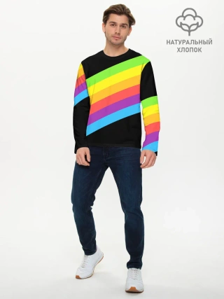 Мужской лонгслив базовый / НЕОНОВЫЕ ЛИНИИ