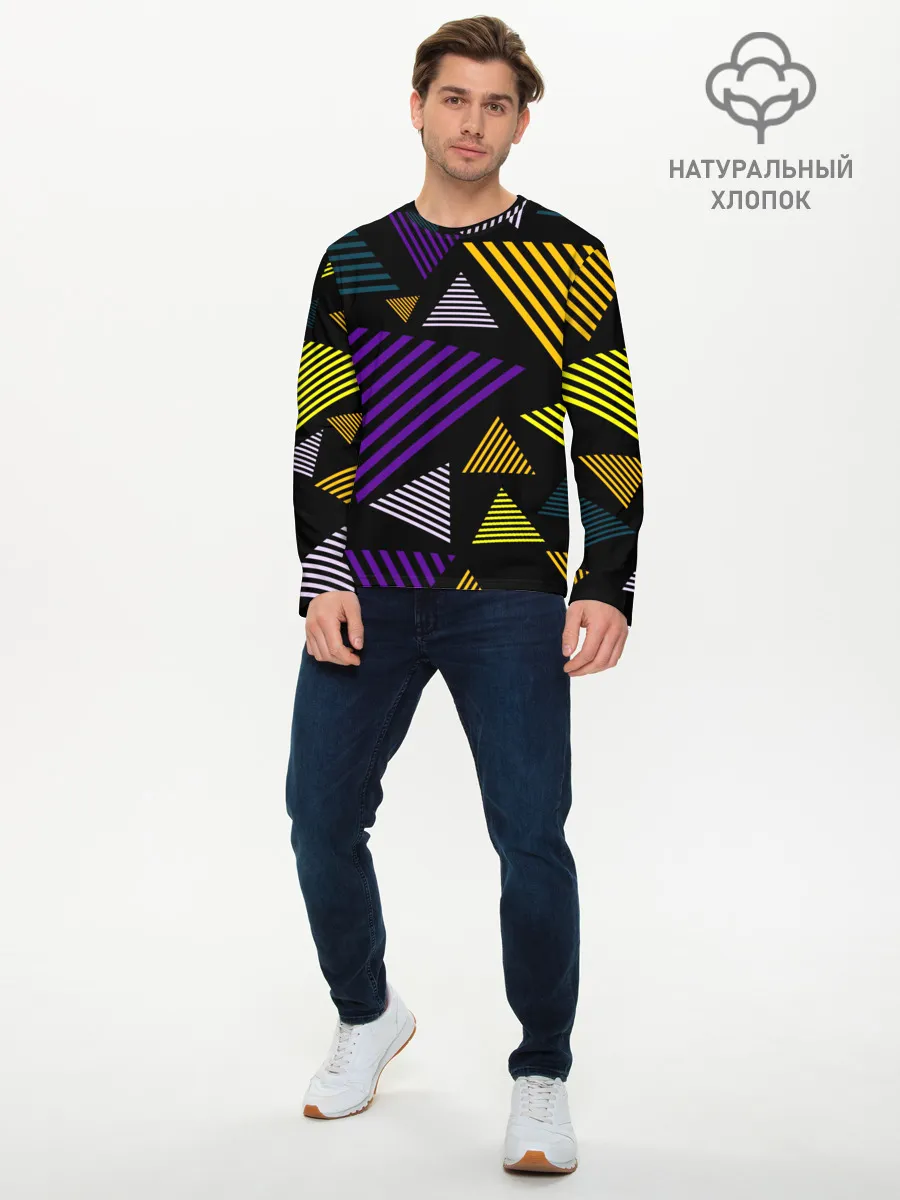 Мужской лонгслив базовый / ГЕОМЕТРИЯ