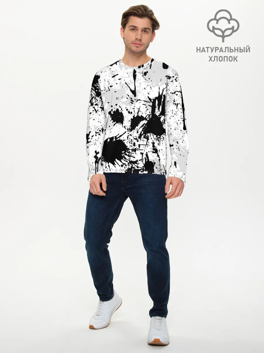Мужской лонгслив базовый / БРЫЗГИ КРАСОК