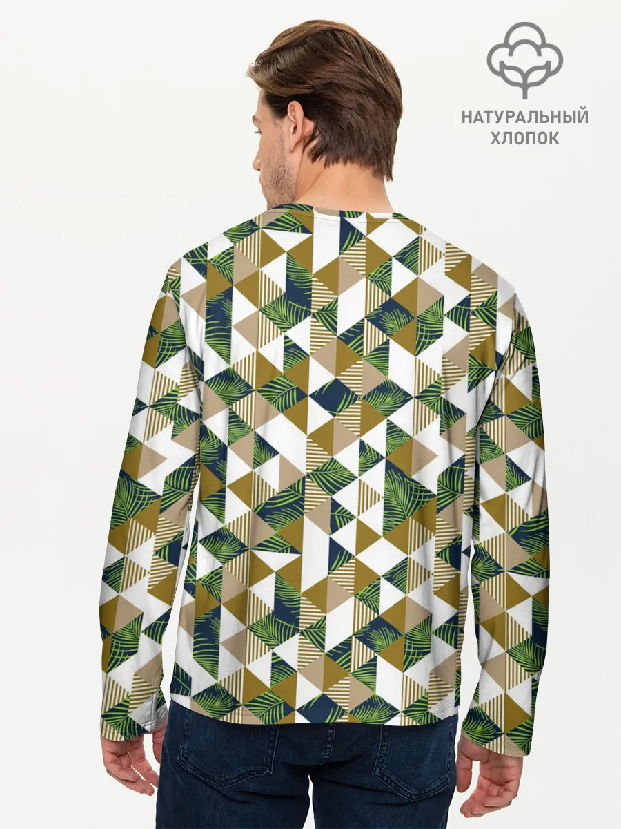 Мужской лонгслив базовый / Хипстерские треугольники