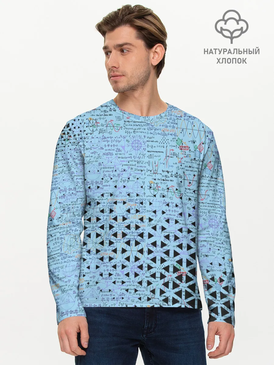 Мужской лонгслив базовый / Математика