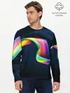 Мужской лонгслив базовый / OPTICAL ABSTRACT