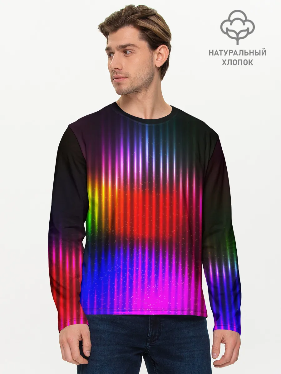 Мужской лонгслив базовый / WAVES COLOR